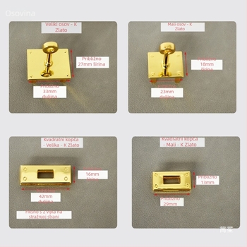 Ručni DIY lokot za torbu i hardver za kopču