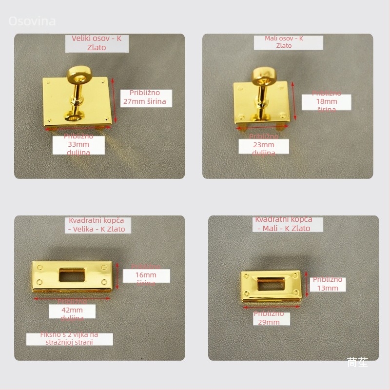 Ručni DIY lokot za torbu i hardver za kopču