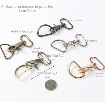 Metalni kopča za torbe s D-prstenom – DIY hardverski dodatak, šifra proizvoda Hywxkkkswwtewk