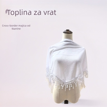 Poliesterski trokutasti šal, jednobojan, otporan na prašinu, ravna tkanina, pogodan za sve sezone