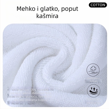 Hotelski ručnik od 100% pamuka | 170–200 g, pređa 21s, jednostavna tkanina, logotip otisnut