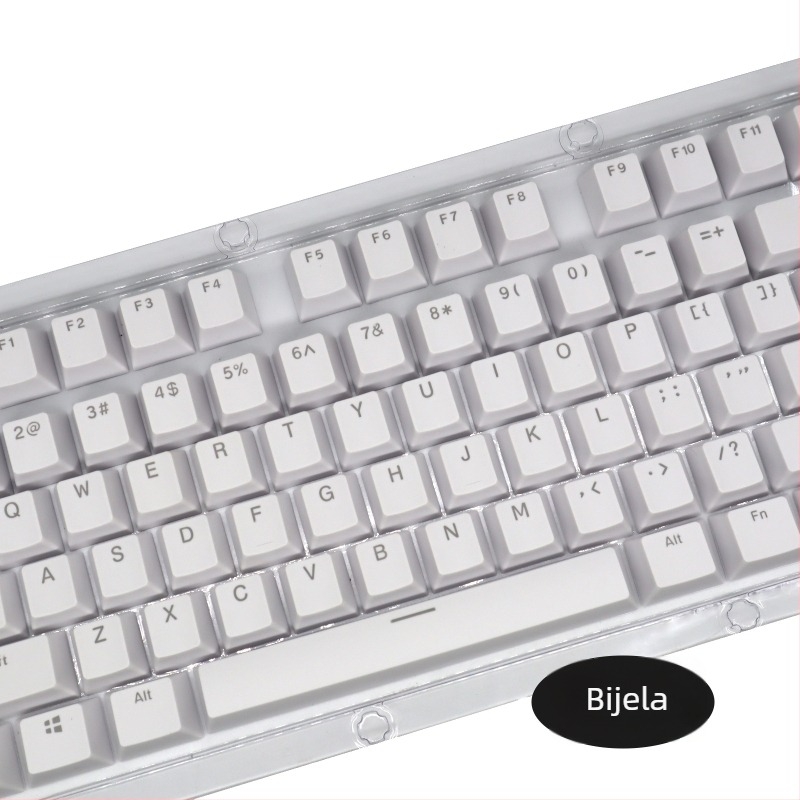 ABS set kapica za tipke za mehaničku tipkovnicu s 104 tipke, dvostruko ubrizgavanje boja, prozirni znakovi, univerzalna kompatibilnost