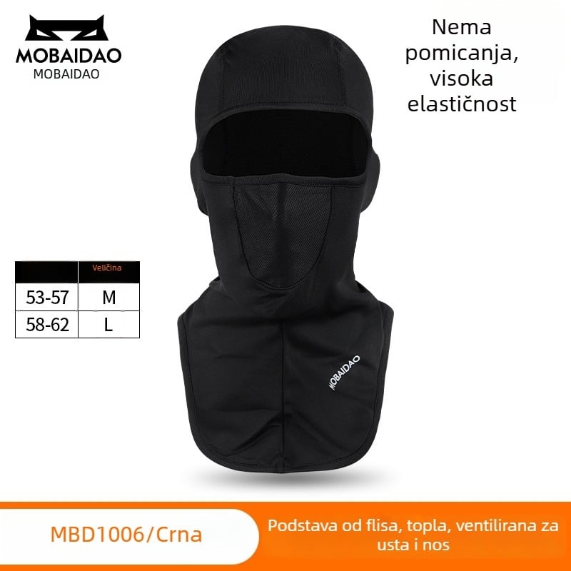 Mobaidao Unisex maske za biciklizam – cijelo lice, zaštita od prašine, zaštita od sunca i otpornošću na vjetar, poliester