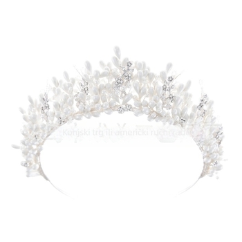 Vjenčana tiara s rhinestone kronom, čistoća K9, elektroplatiranje, kod G41097