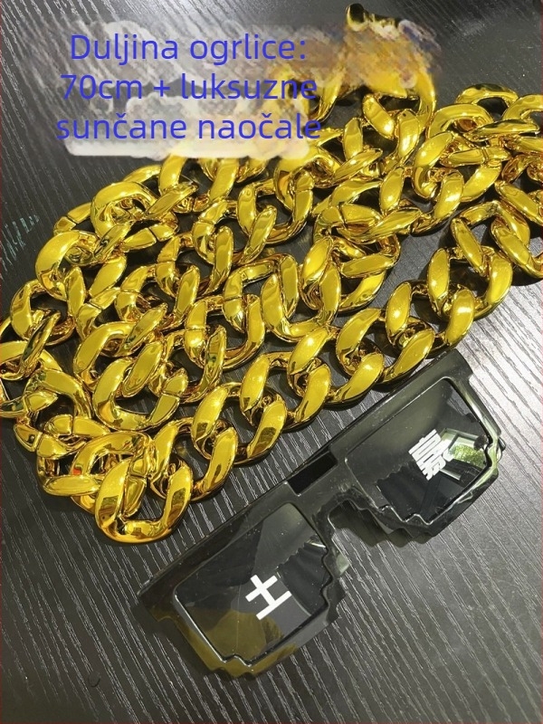 Ogrlica od plastike/smole s klasičnim lancem, unisex (Materijal: plast/smola; Privjesak: plast; Lanac: klasičan; Težina: 5 g)
