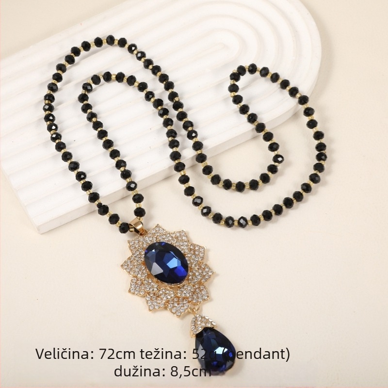 Korejski stil geometrijski kuglični lanac za džemper, legura