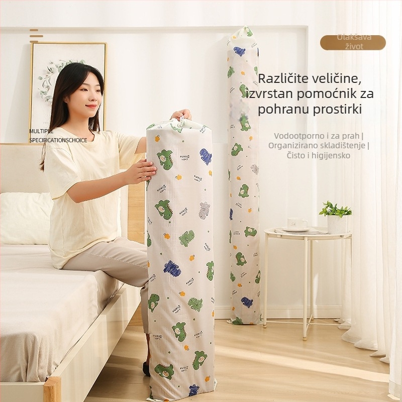 Torba za pohranu ljetne prostirke — cilindričnog oblika, Oxford platno, otporna na vlagu i vodu, višenamjenska za spavaću sobu