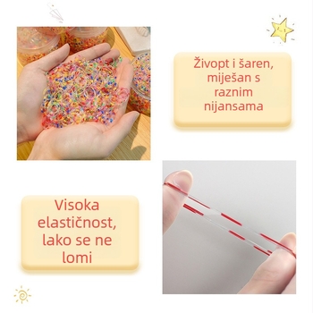 Dječja gumica za kosu, plastika/smola, otisnuta tehnologija, bez umetaka