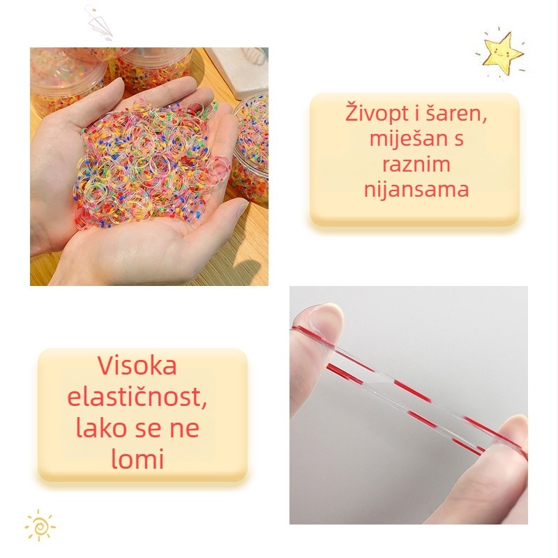 Dječja gumica za kosu, plastika/smola, otisnuta tehnologija, bez umetaka