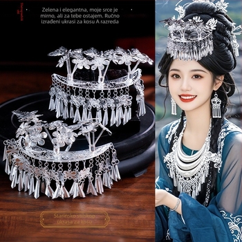 Etnički stil kopča za kosu, legura, motiv lista, ručna izrada, prilagodljivo