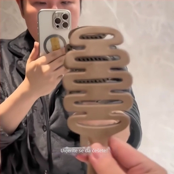 Plastični češalj za masažu vlasišta, anti-statčki, s rebrastim dizajnom za zaštitu kose (Plastični • Anti-statčki • Masaža vlasišta • Rebrast dizajn • Zaštita kose)