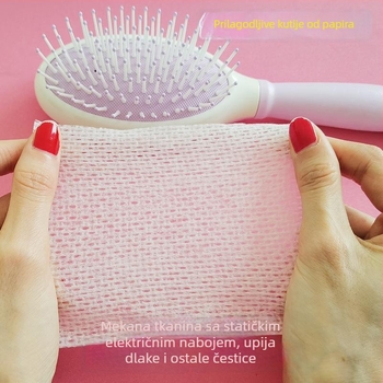 Čistač češlja s zračnim jastučićem – mreža za čišćenje od netkanog materijala, papir za zaštitu kose, nježno čisti i ne oštećuje kosu