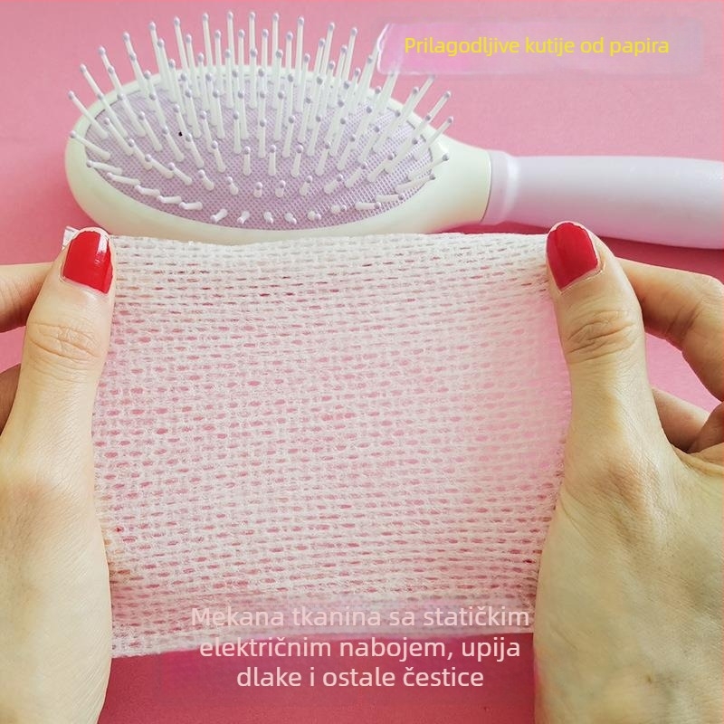 Čistač češlja s zračnim jastučićem – mreža za čišćenje od netkanog materijala, papir za zaštitu kose, nježno čisti i ne oštećuje kosu