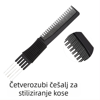 Češalj za kosu, od smole, s pet zuba, za večernje frizure i volumen, težina oko 20 g