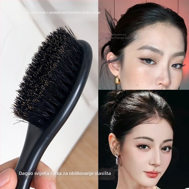 Četka s dlačicama za vlasište, za stiliziranje kosa prema natrag, za fine vlasi, plastična