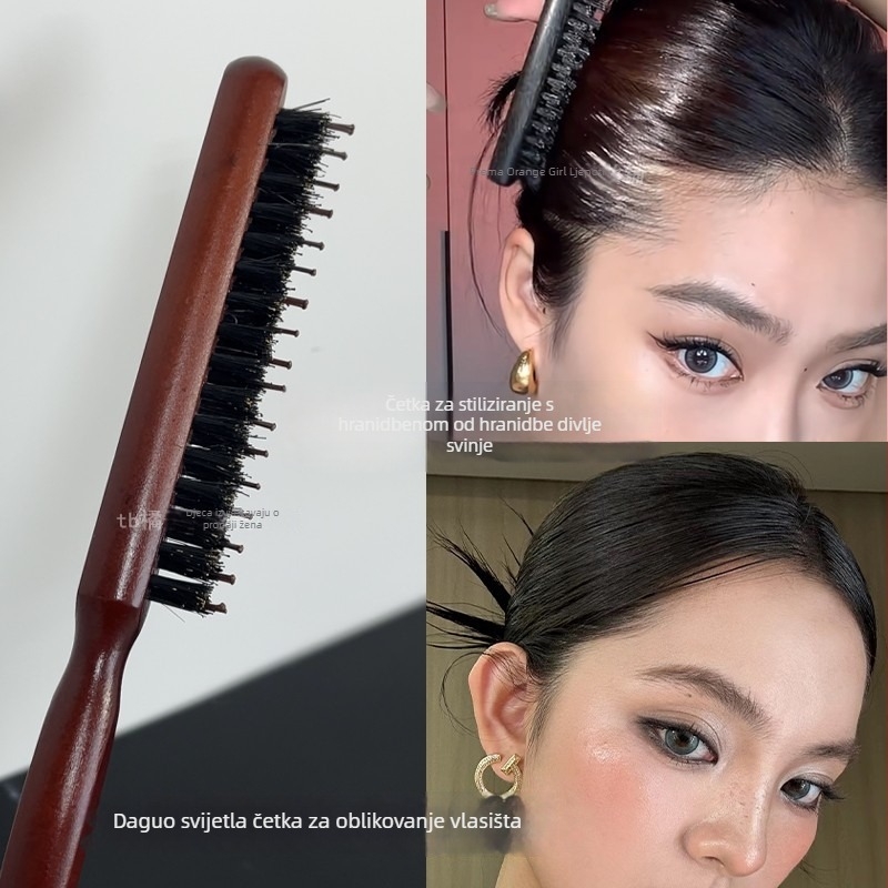 Četka s dlačicama za vlasište, za stiliziranje kosa prema natrag, za fine vlasi, plastična