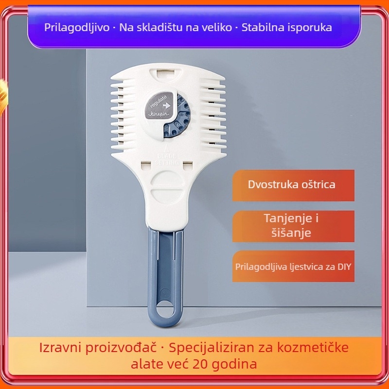 Domaći češalj za prorjeđivanje i šišanje kose – ABS + nehrđajući čelik, licencirana privatna marka, kućna uporaba