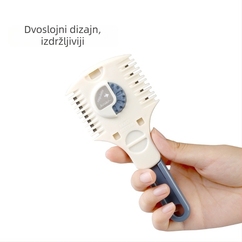 Domaći češalj za prorjeđivanje i šišanje kose – ABS + nehrđajući čelik, licencirana privatna marka, kućna uporaba
