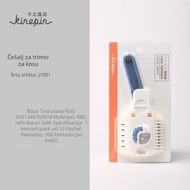 Domaći češalj za prorjeđivanje i šišanje kose – ABS + nehrđajući čelik, licencirana privatna marka, kućna uporaba