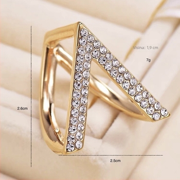 Spona za šal od legure – Net Red Wind stil, geometrijski dizajn, vakuumsko premazivanje, 7 g