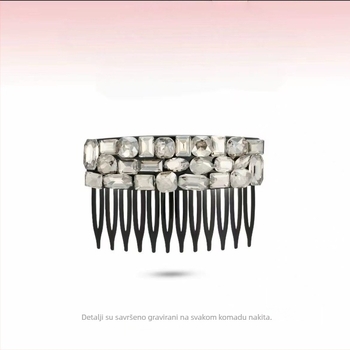 Kristalna geometrijska štipaljka za kosu, ručno izrađena, bočni klips – korejski stil