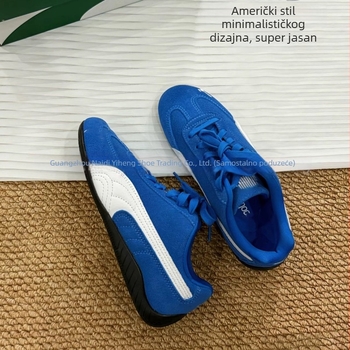 Unisex tenisice s velurovim gornjim dijelom, gumom potplatom, prozračne, lake, prednje vezanje