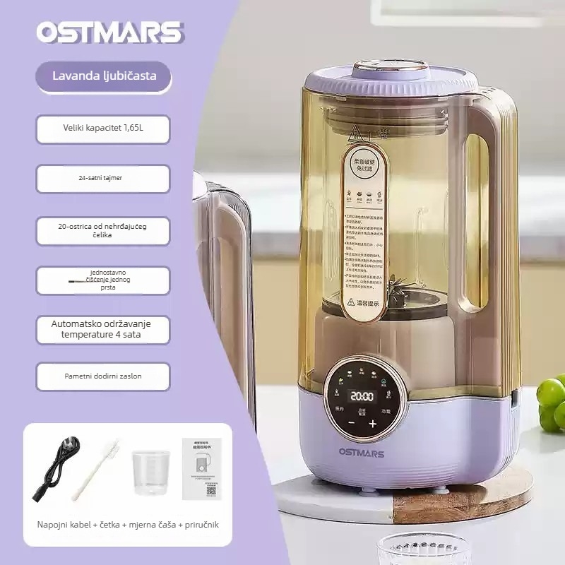 Ostmars PBJ-017 blender za 3-4 osobe, bez filtracije, tehnologija lomljenja zidova, kapacitet 1.2 L ili više, dodirno upravljanje, potpuno automatski, izolirano kućište