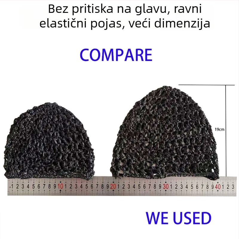Tuš kapa s mrežastim heklanim uzorkom, od poliesterskih vlakana, unisex, etnički stil, ručna izrada, proljeće 2025