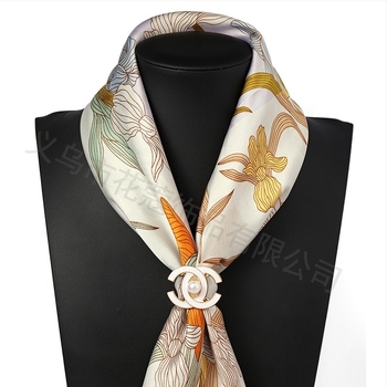 Kaiš za kaput s kopčom dvostrukog-C i perlama, legura, geometrijski dizajn, elektroplatiranje, japansko-korejski stil