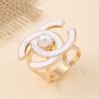 Kaiš za kaput s kopčom dvostrukog-C i perlama, legura, geometrijski dizajn, elektroplatiranje, japansko-korejski stil