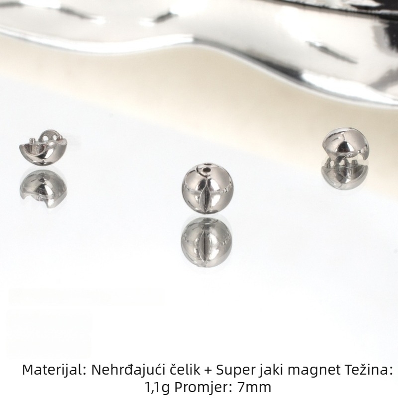 Nerđajući čelik magnetska zapinka s nasmiješenim licem, kuglice s rupom, zlatne kuglice, labave kuglice, perle i poludrago kamenje za DIY nakit