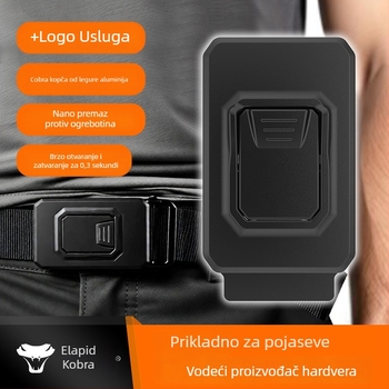 Elapid Cobra aluminijska kopča za remen – za vanjsku uporabu, Leisure stil, premaz boje, težina 62 g, mogućnost prilagodbe