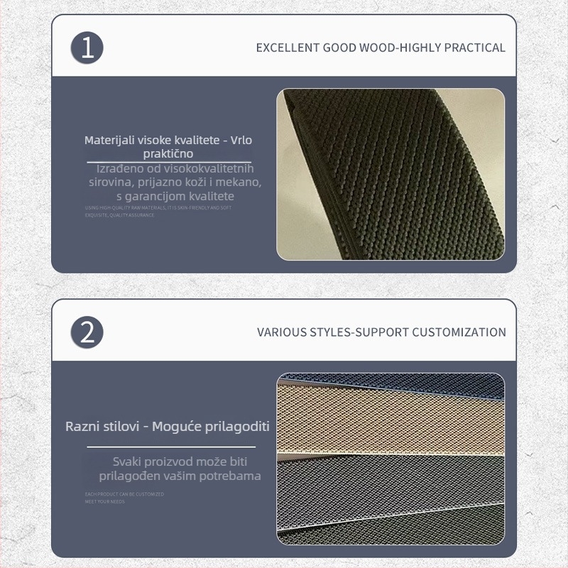 Elastični pojas od twill tkanine, pleteni remen, spona od legure, širina 2–4 cm, poliestersko vlakno