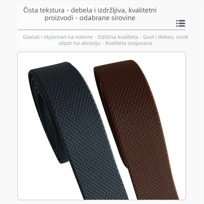Elastični pojas od twill tkanine, pleteni remen, spona od legure, širina 2–4 cm, poliestersko vlakno