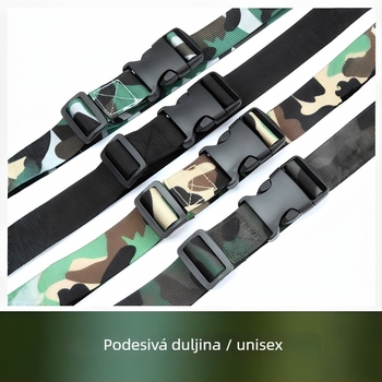 Školski vojni trening pojas za učenike — najlon, plastična kopča, zatvaranje kopčom, Jacquard tkanina, širina 2–4 cm
