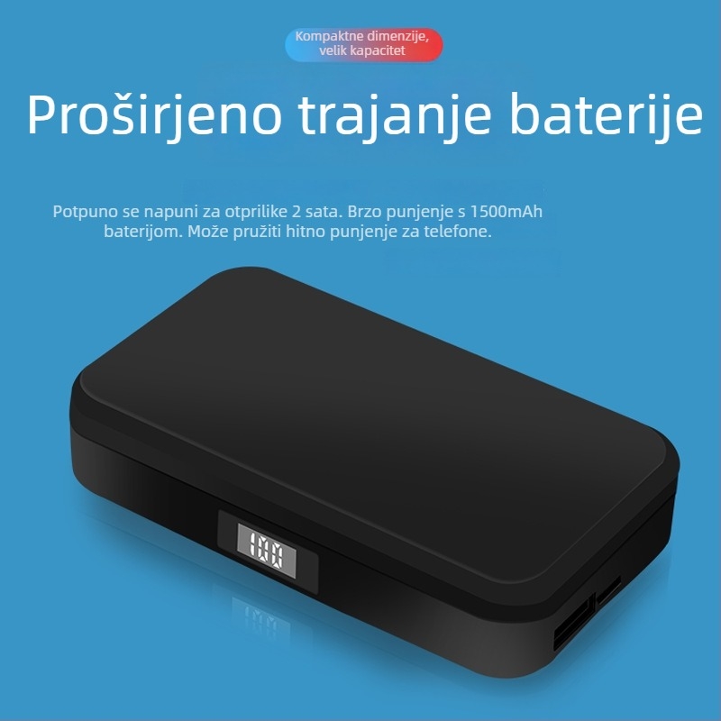 Bežični Bluetooth headset s kukicom za uho za igranje i vožnju – domet 10 m, IPX6 otpor, Bluetooth 5.0, trajanje baterije preko 8 sati