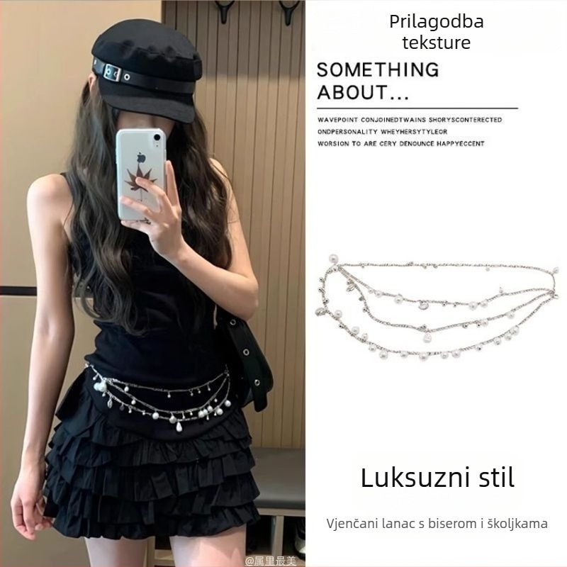 Metalni lanac za struk, unisex, za mlade, proljeće 2025