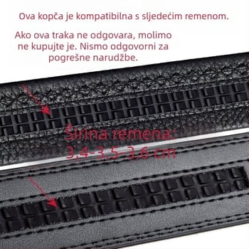 Automatska kopča za pojas od legura, pravokutnog oblika, magnetsko zatvaranje, poslovni stil