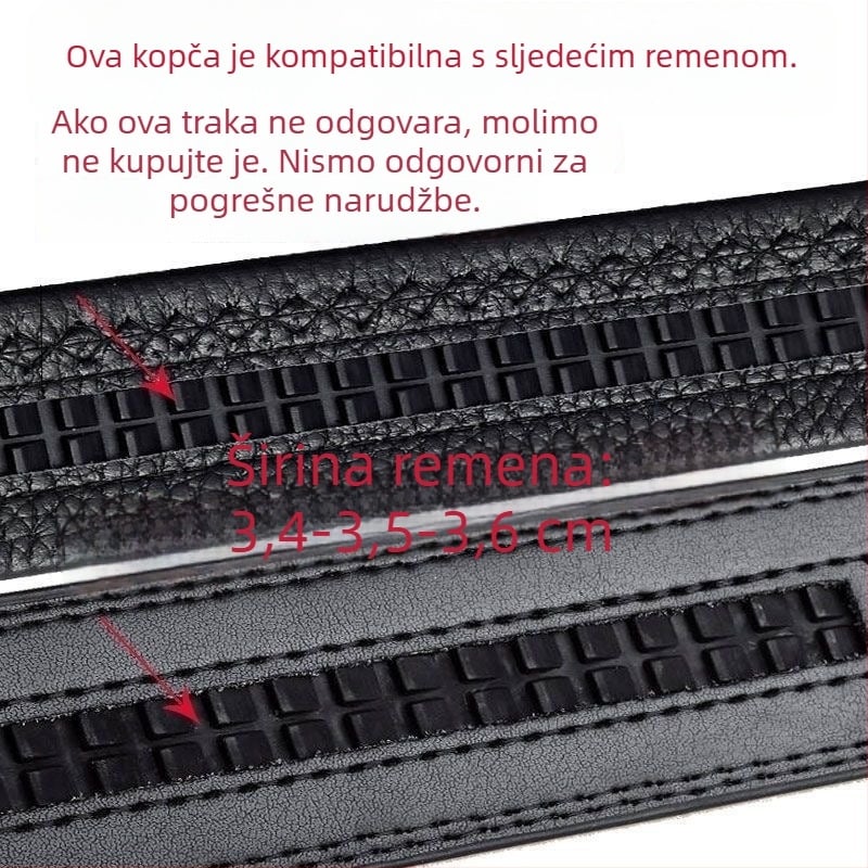 Automatska kopča za pojas od legura, pravokutnog oblika, magnetsko zatvaranje, poslovni stil