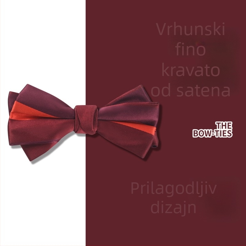 Jacquard satenska leptir-mašna, poliester, unisex, korejskog stila