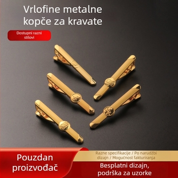 Klip za kravatu – prilagođeni gravirani metalni klips za košulju i kravatu, minimalističkog stila, univerzalna uporaba, pojedinačno pakirano u PP vrećicu