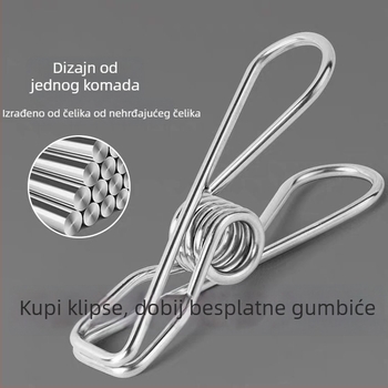 Kuke za sušenje od nehrđajućeg čelika, set od 4 komada, model 11, nije sklopivo, moderan minimalistički stil