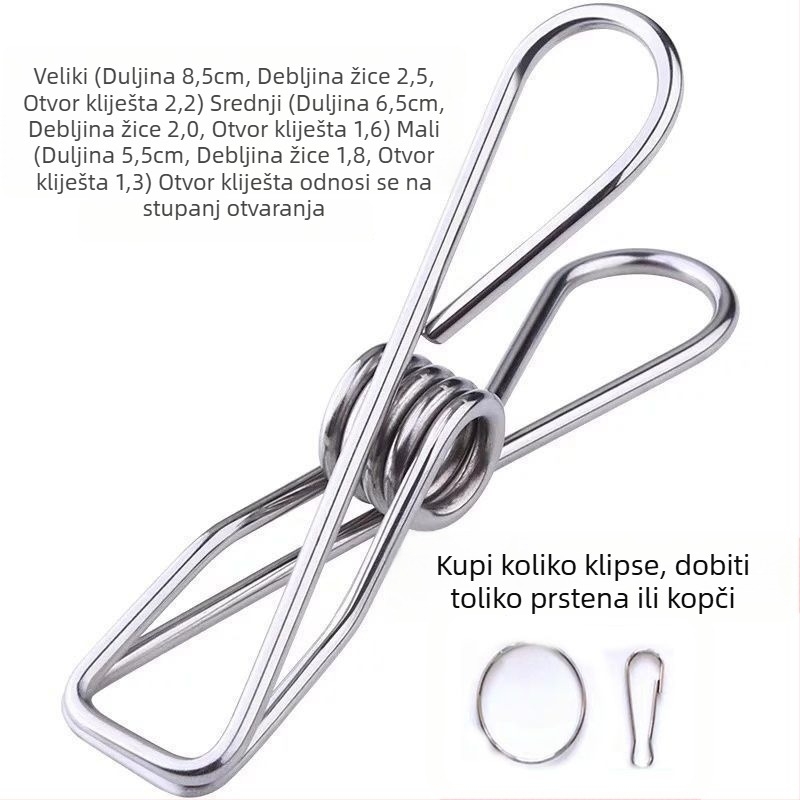 Kuke za sušenje od nehrđajućeg čelika, set od 4 komada, model 11, nije sklopivo, moderan minimalistički stil