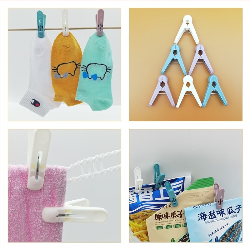 Klip za sušenje odjeće – otporan na vjetar, višefunkcionalan, fiksni klip; plast PP, model 1632, 144 kom.