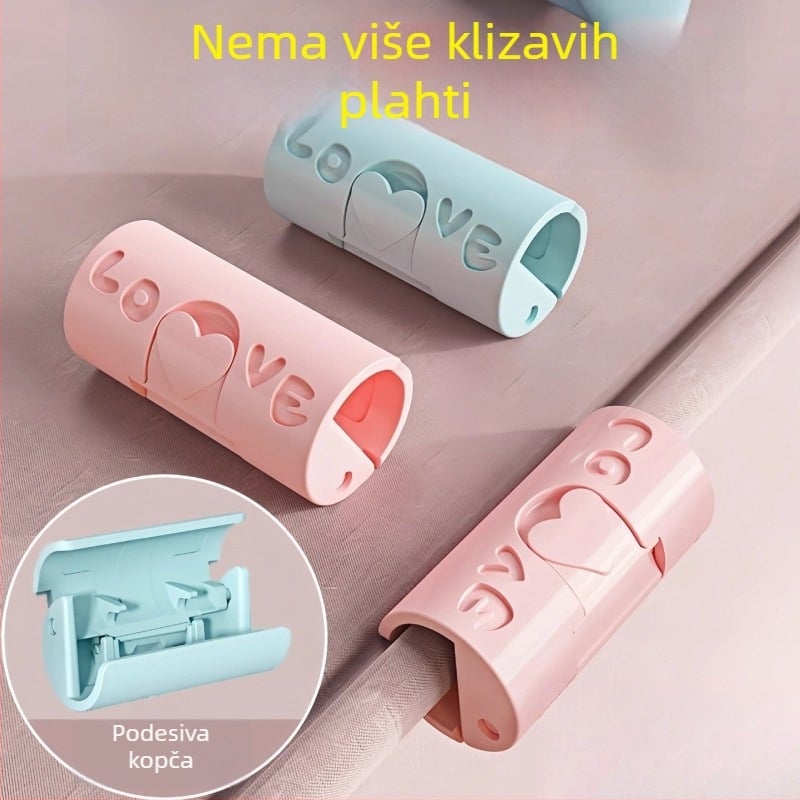 Protuklizni klips za pokrivač i navlaku za jastuk – kutni držač, bez igle, štiti tkivo