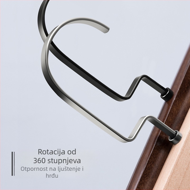 Držač za hlače od masivnog drveta sa klipsama i držačem za kravate — ne ostavlja tragove na odjeći, brend onlya, kineski stil, 1 kom, tiskani logotip, neovisni proizvođač