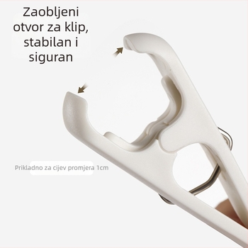 FaSoLa Kuka-clip – PP+82 nehrđajući čelik, nije sklopiva, pogodna za hlače, čarape, šalove, kravate