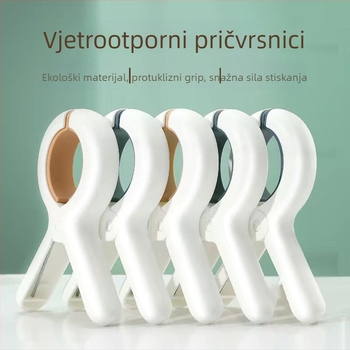 Klip za sušenje – plastični, otporni na vjetar; za deke, odjeću, donje rublje, čarape, košulje, odijela