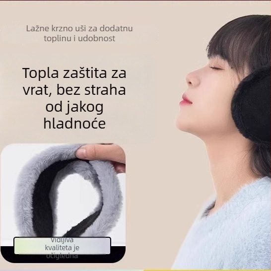 Ušne zaštitnike s flis podstavom, pamuk, jesen-zima, odrasli