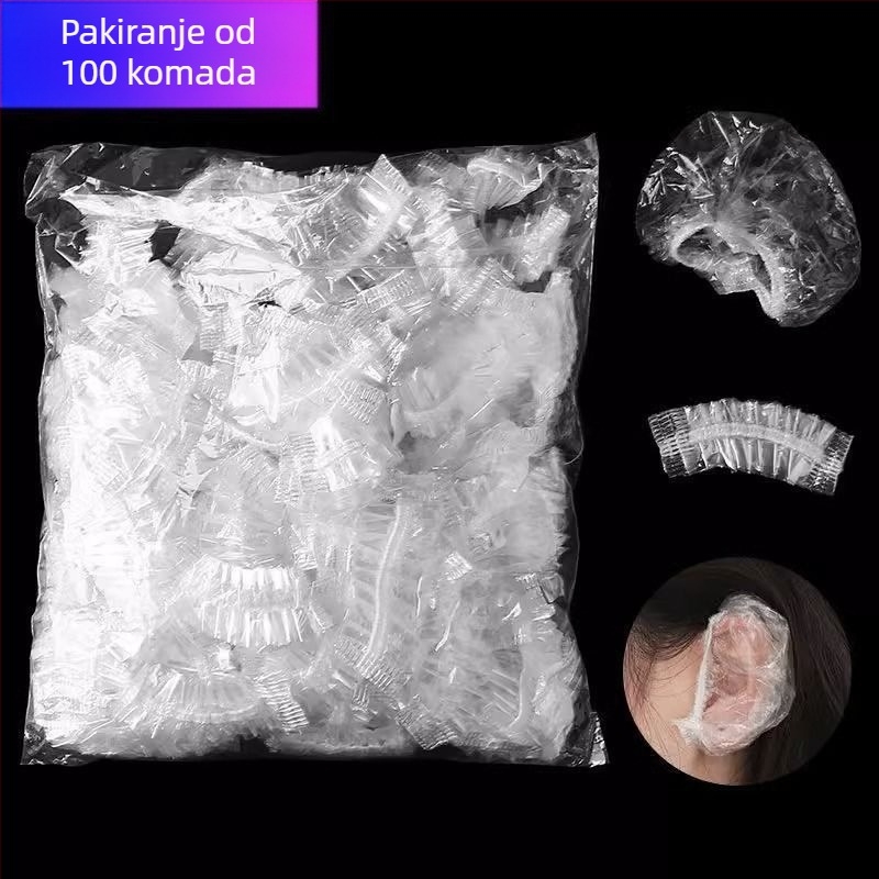 Jednokratne debeli zaštitni ulošci za uši za bojanje kose, piercing uha i tuširanje, vodootporni (Unisex, Odrasli)